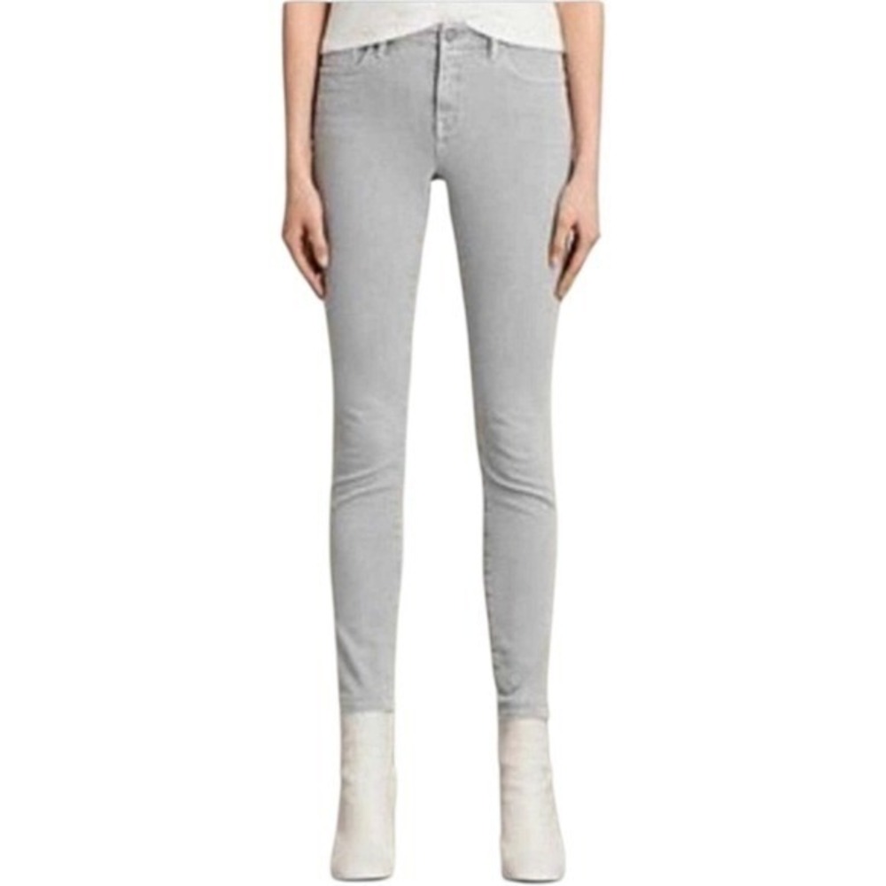 ALLSAINTS Jewel Jeans Light Grey Super Skinny Sculpting Stretch Women's 28‎ Edgy